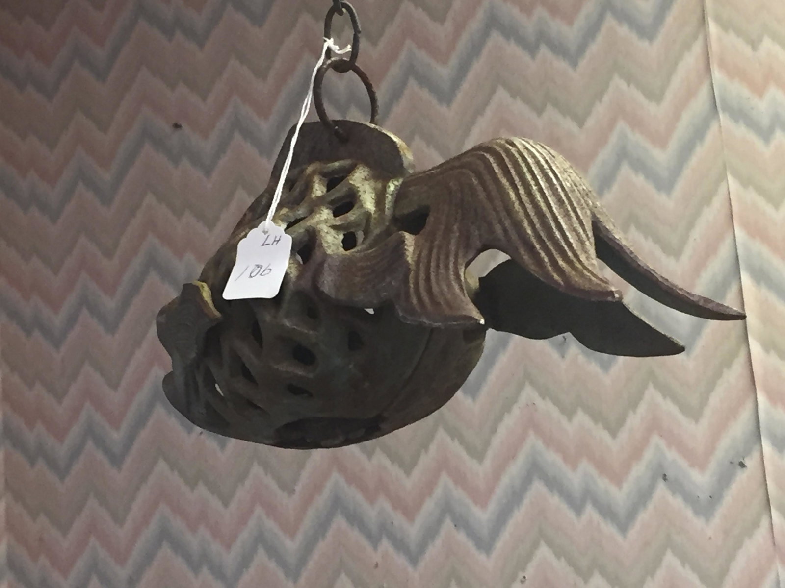 Cast Iron Blowfish Candle Holder (1 of 2)