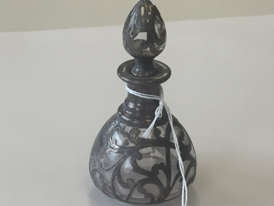 Silver Overlay Perfume Bottle (1 of 3)