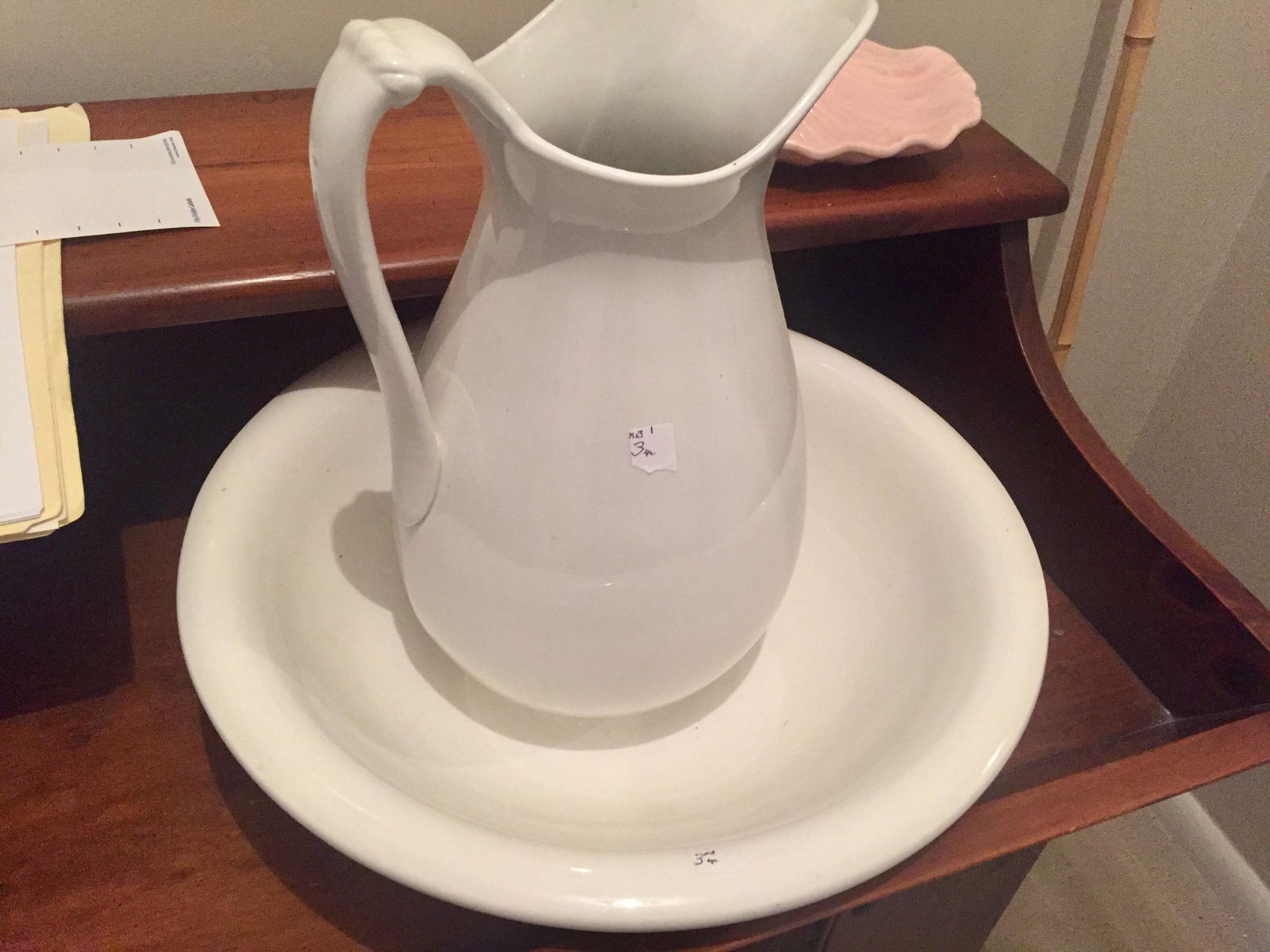 Ironstone Wash Pitcher/Bowl (1 of 2)