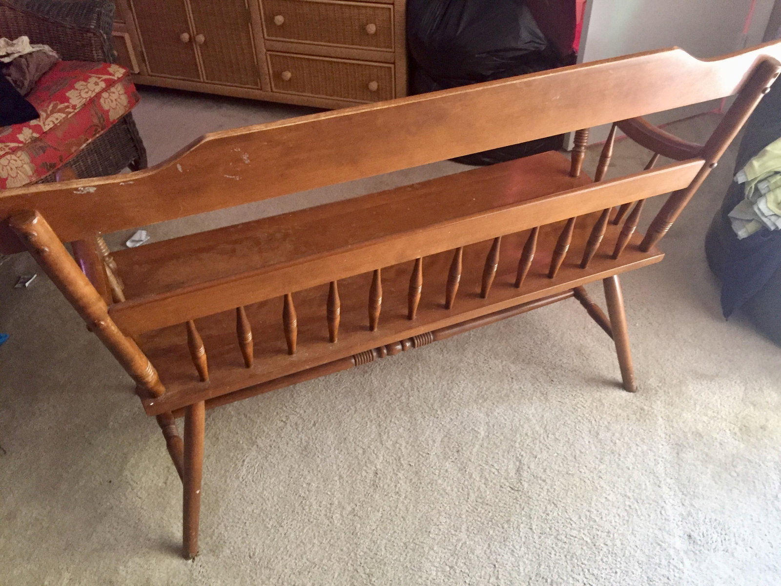 Maple Bench: Maple Bench, 34h x 45w x 18d