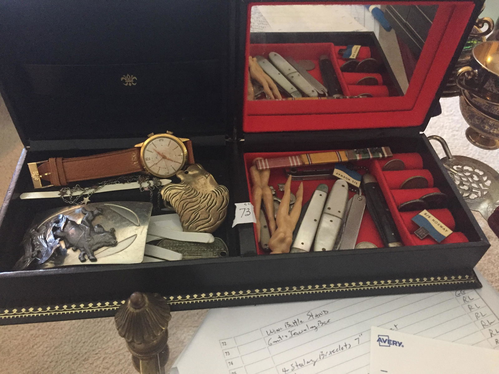 Gent's Jewelry Box w/Items (1 of 3)