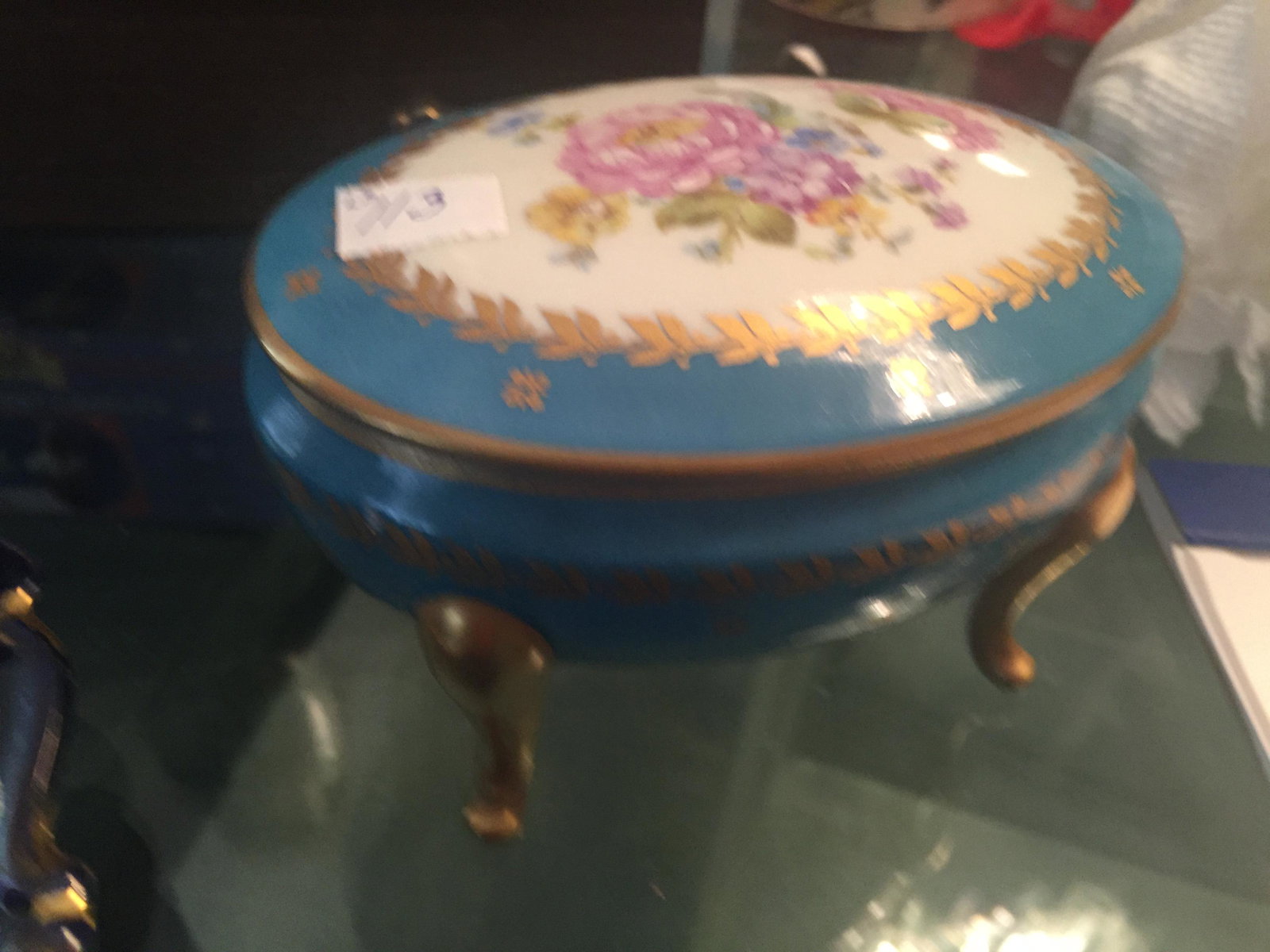 Limoges Footed Trinket Box (1 of 1)