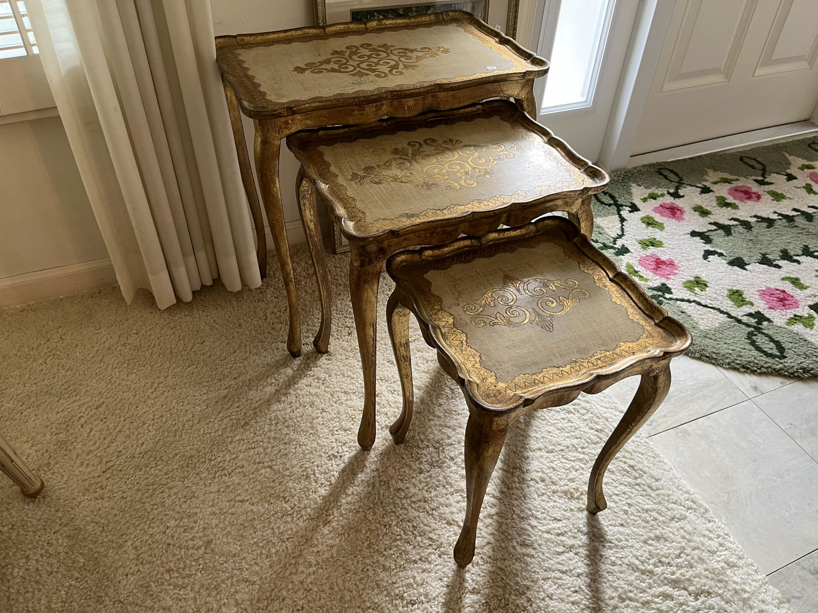 Vintage Florentine Nest of Tables (1 of 3)