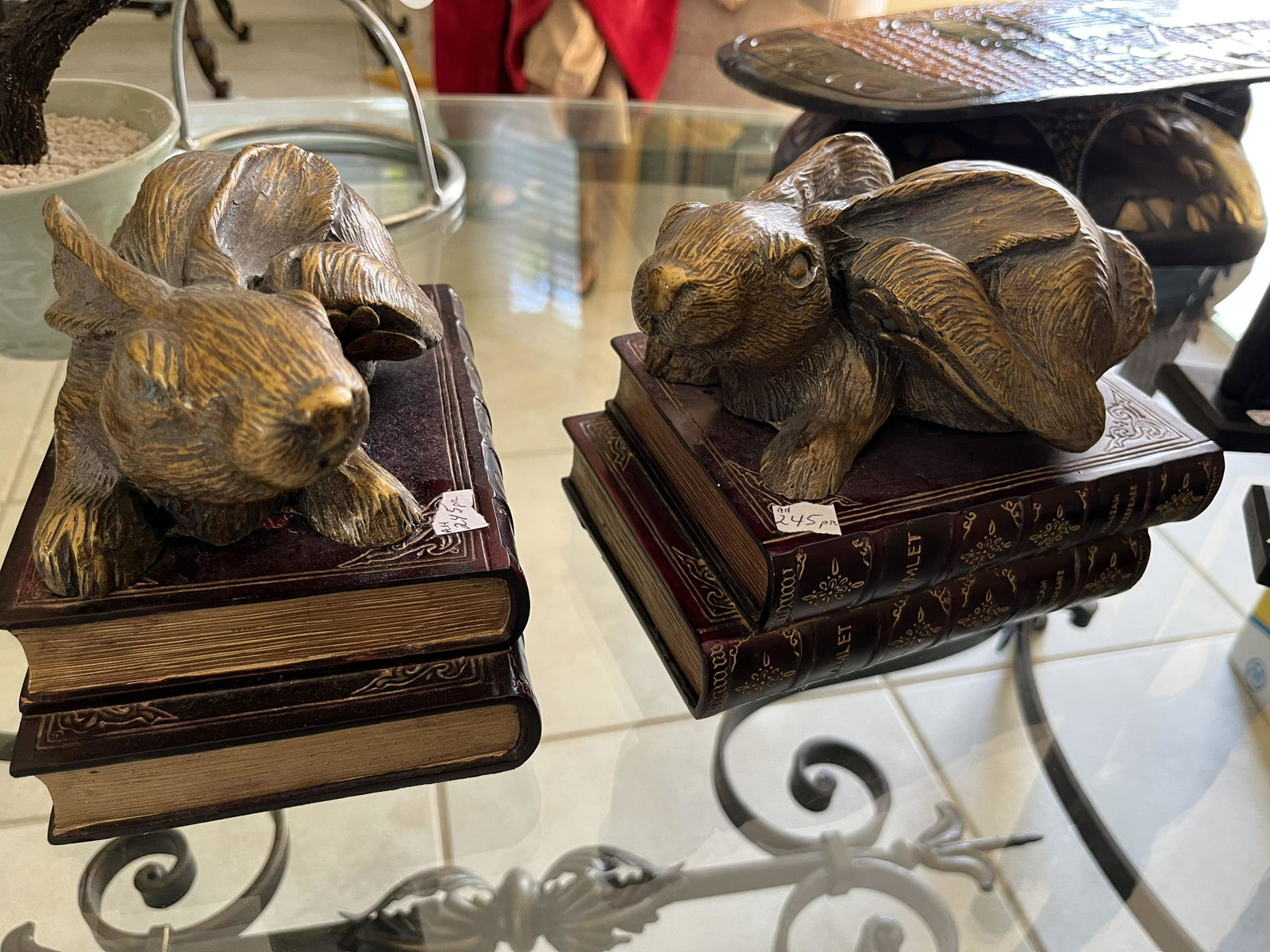 Pair (Heavy) Rabbit Bookends (1 of 2)