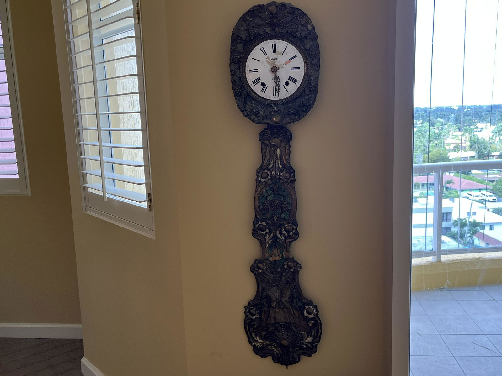 Hammered Tin Wall Clock (1 of 4)