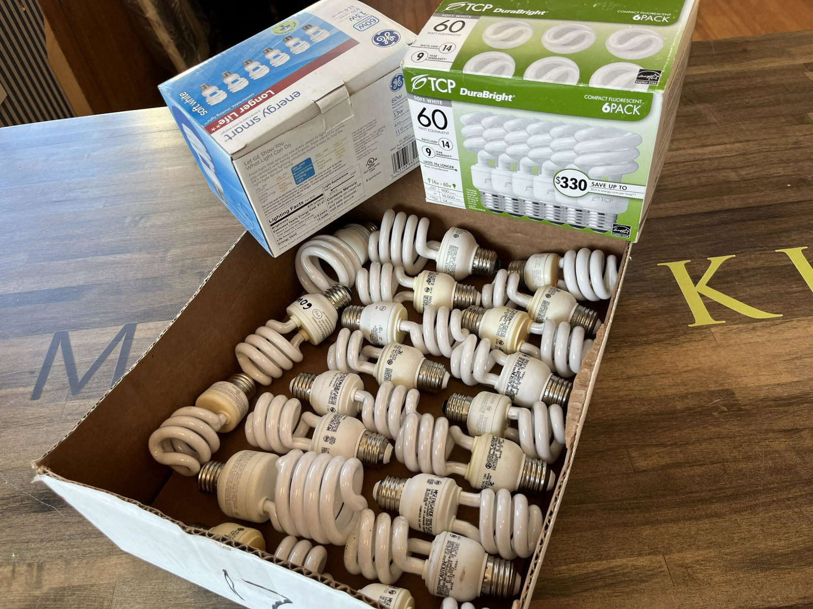 Box Lot, Energy Smart Light Bulbs: Box of Energy Smart Light Bulbs
