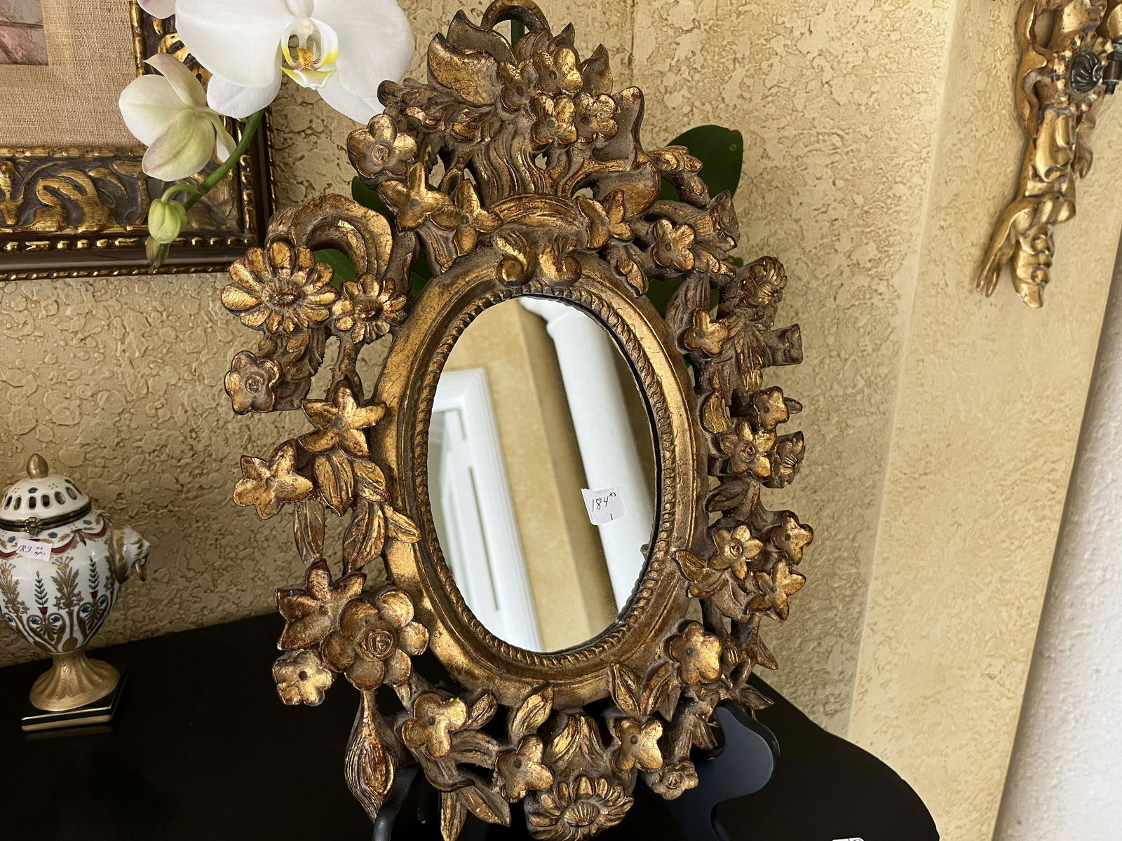 Vintage Carved Wood Mirror (1 of 3)