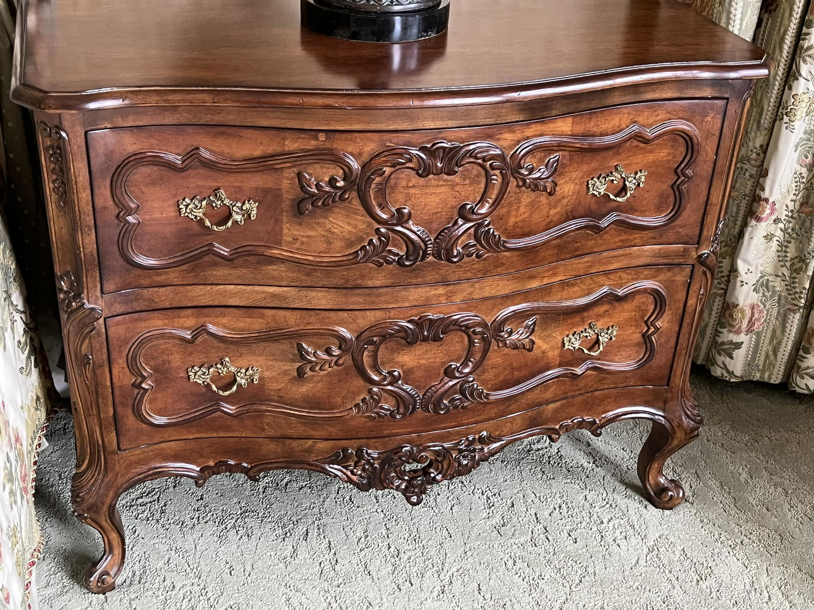 (1). Mahogany 2-Drawer Chest (Matching Chest Lot#323) (1 of 3)