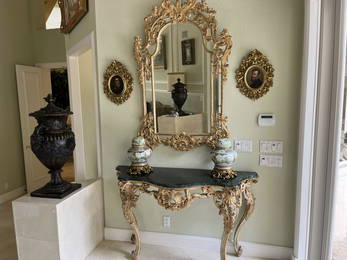 French Gilt Wood Wall Mirror