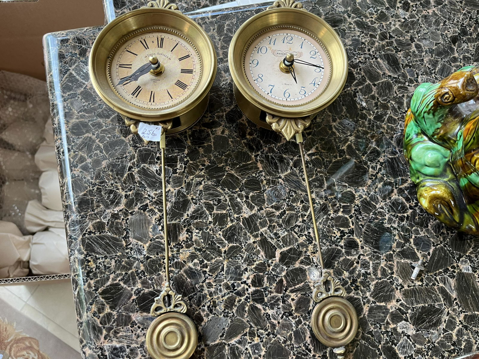 2-Brass Wall Clocks (1 of 3)