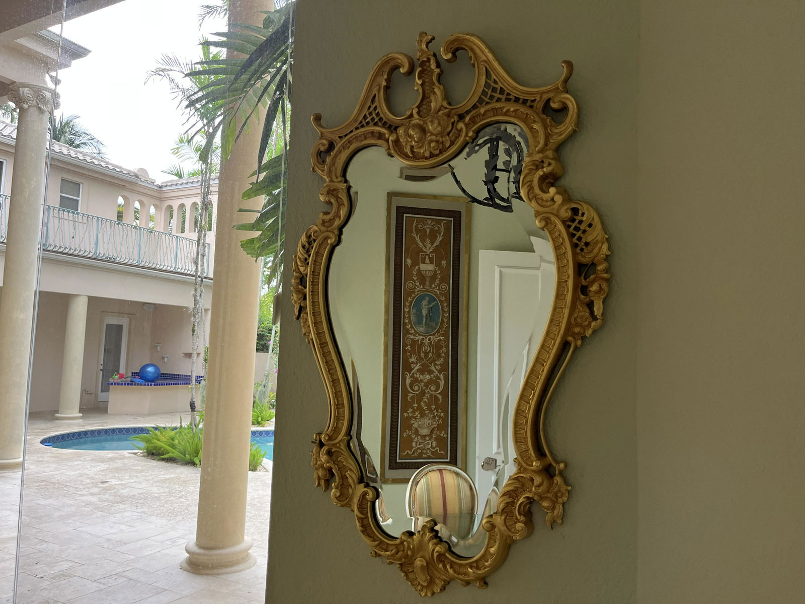 French Bronze Wall Mirror (1 of 4)