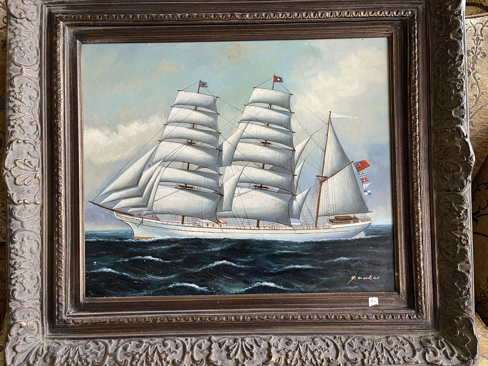 Oil/Canvas 'Sailing Vessel' (1 of 1)