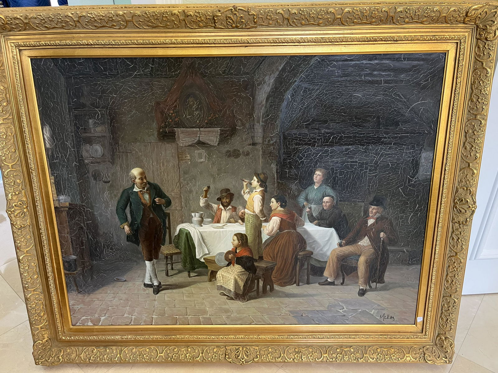 Painting'Boy Singing with Family' (1 of 2)