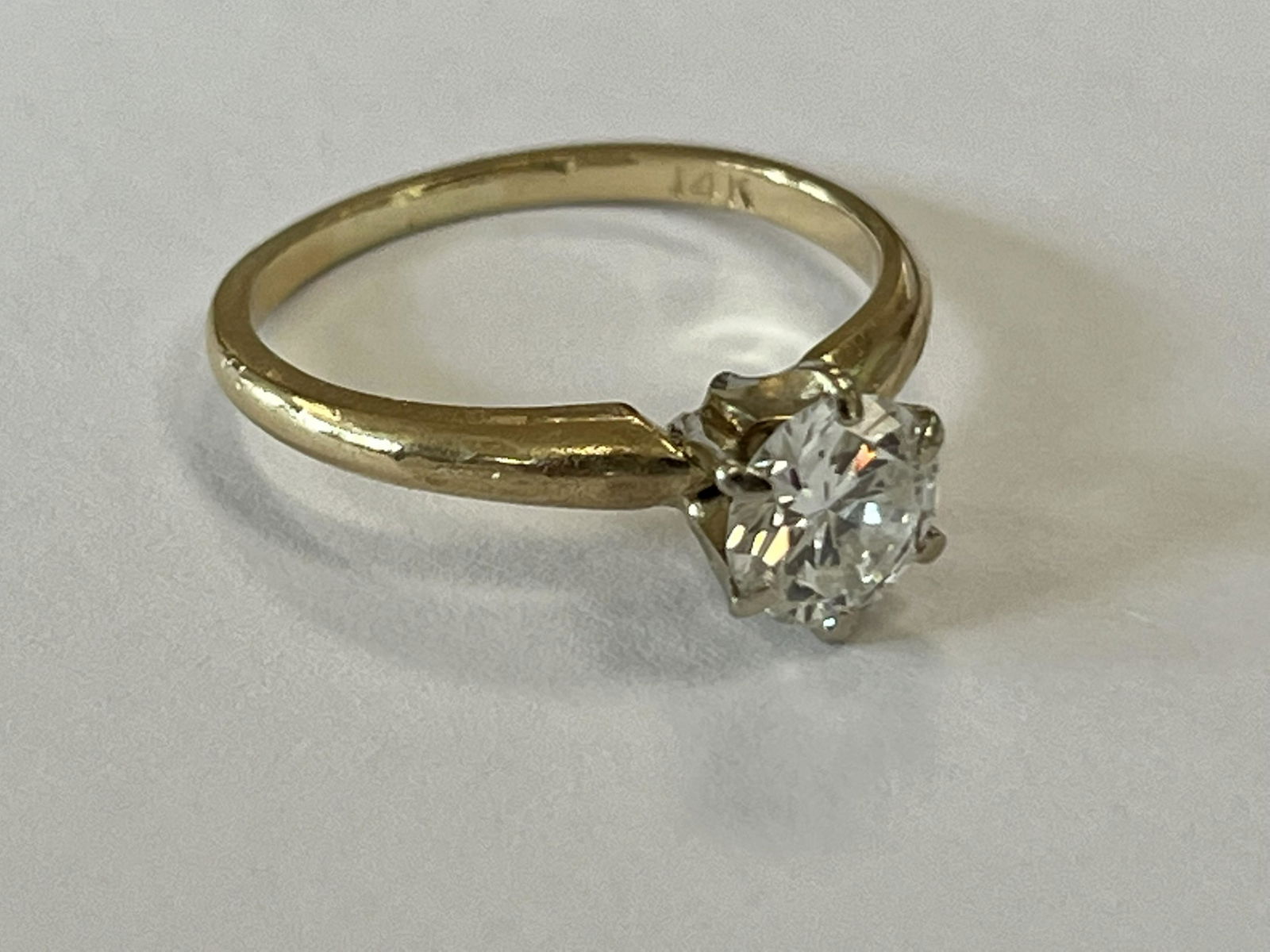 14k YG Dia.Ring, size 4 (1 of 3)