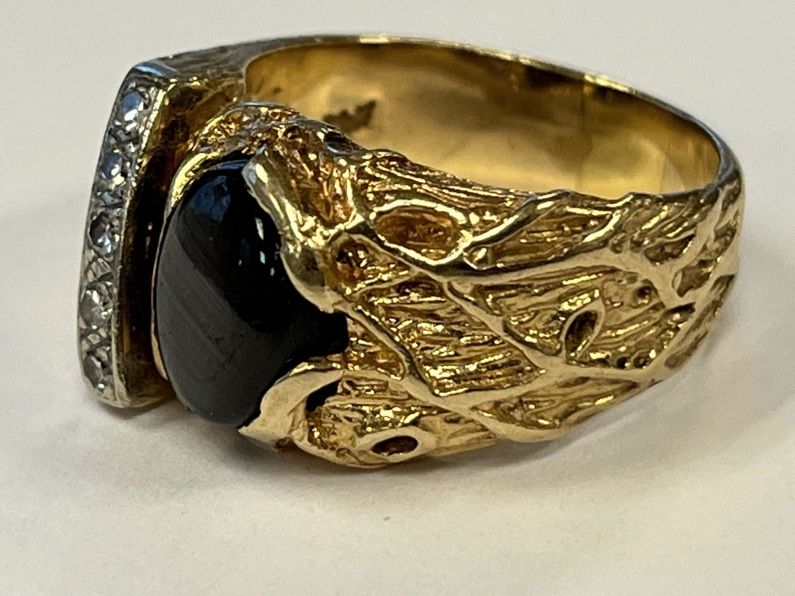 14k YG Tiger Eye/Dia. Ring (1 of 4)