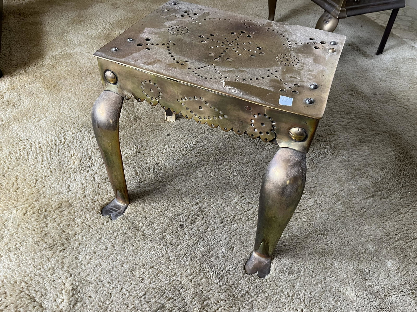 Footed Brass Trivet: Footed Brass Trivet