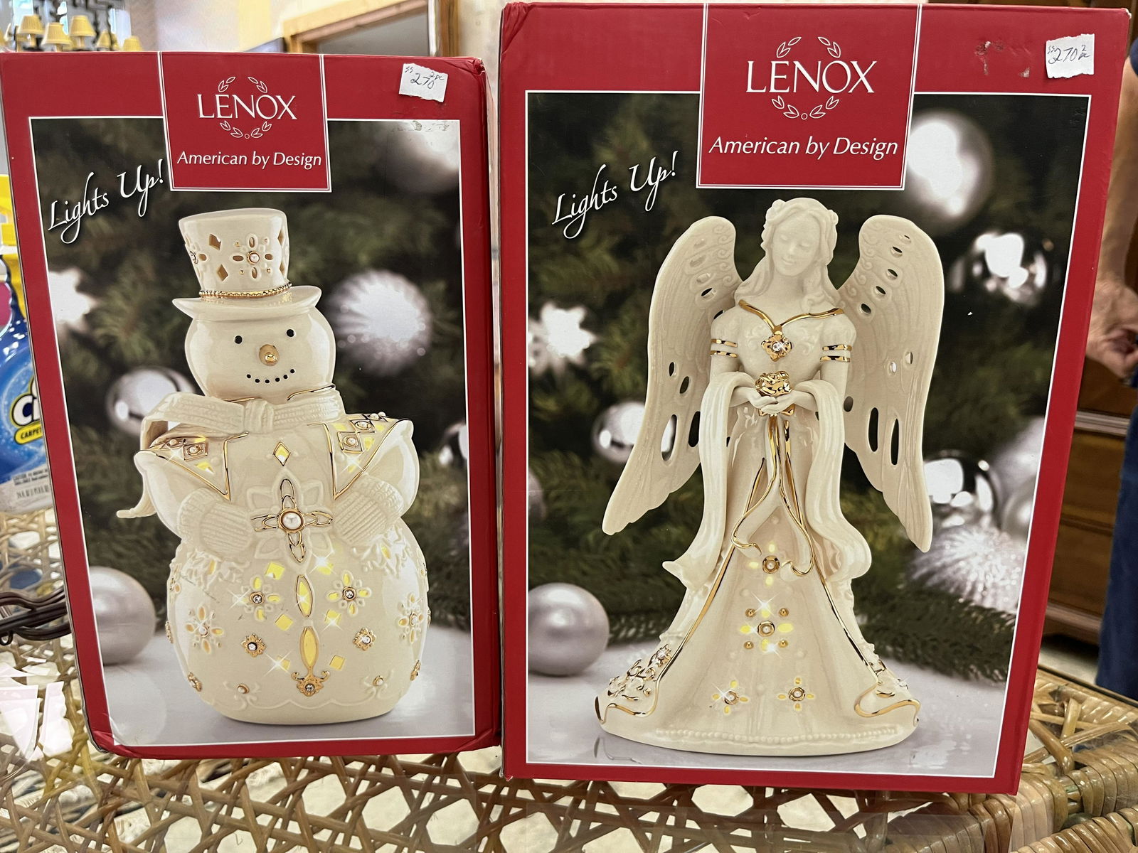 2-Lenox New in Box Snowman & Angel: 2-Lenox New in Box Snowman & Angel