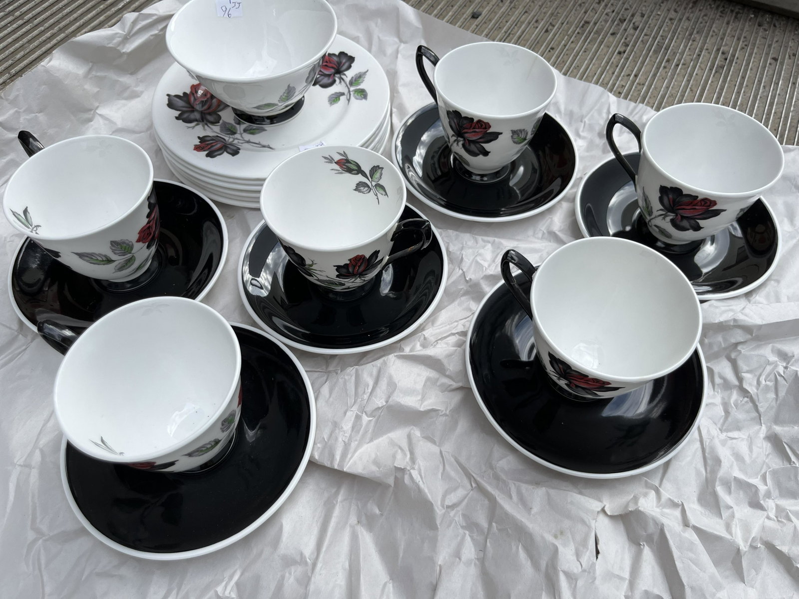 Royal Albert Desert Set: Vintage Royal Albert Desert Set 'Masquerade'