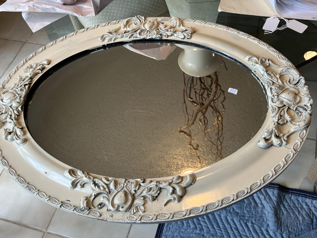 Painted Wall Mirror: Painted Vintage Wall Mirror, 18.5h x 25w