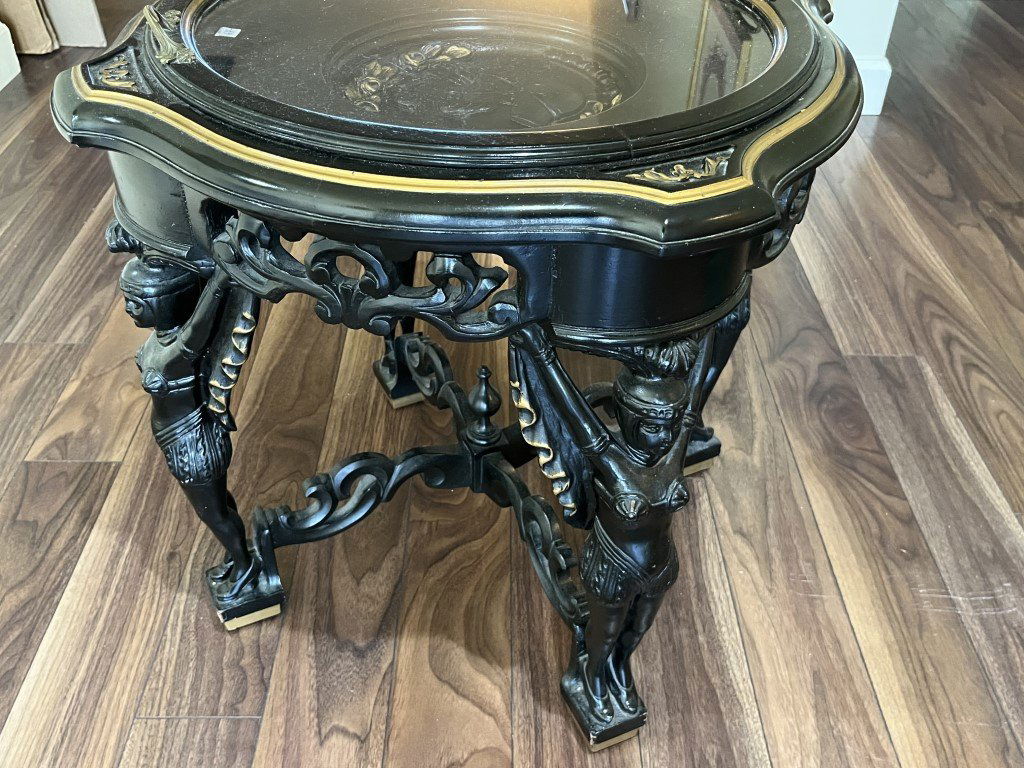 Blk. Empire Table with Butler Tray (1 of 5)