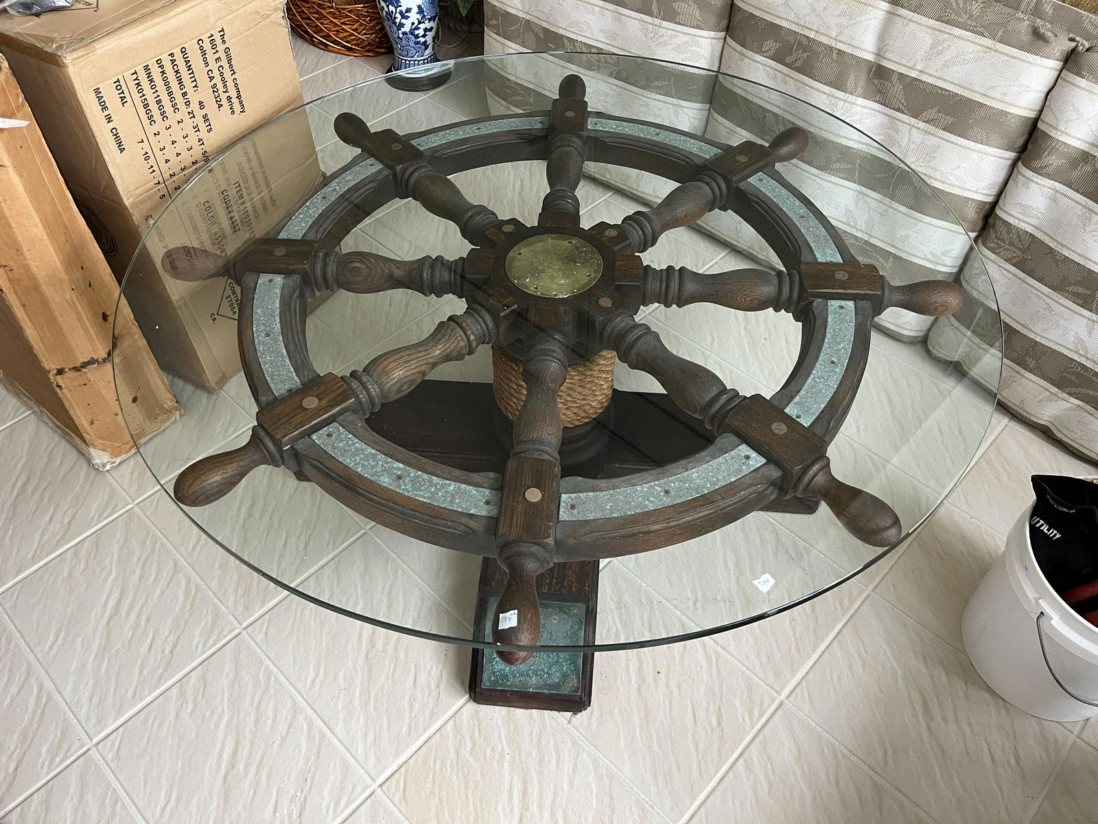 Nautical Ships Wheel Coffee Table (1 of 4)