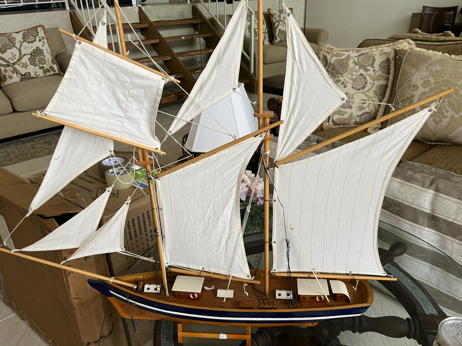 Sailing ShipO: Sailing Ship, 33h x 36w x 6d