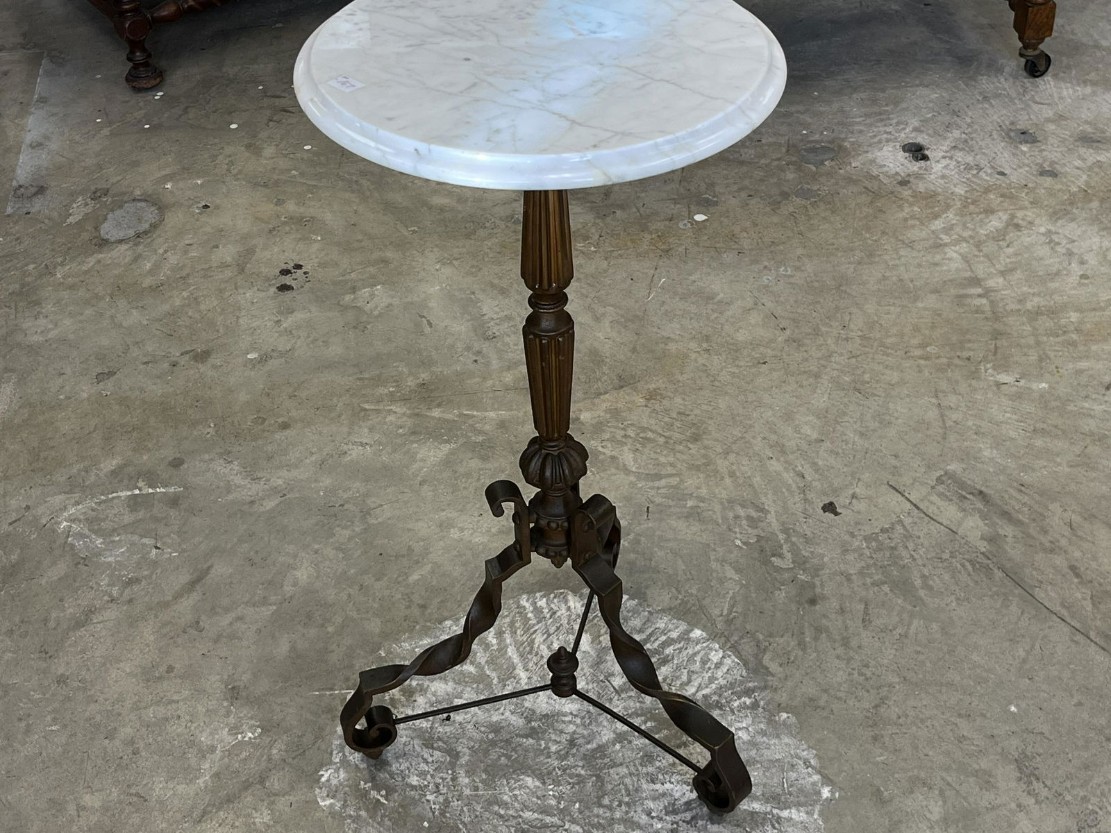 Marble Top Iron Base Table (1 of 4)