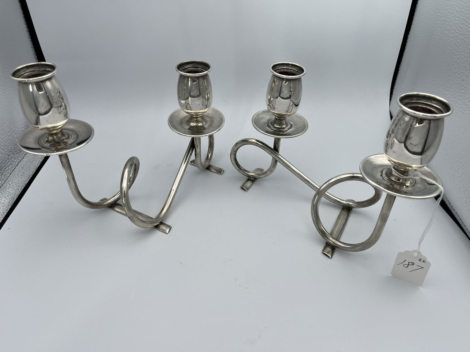 Sterling Pair Candle Holders (1 of 3)