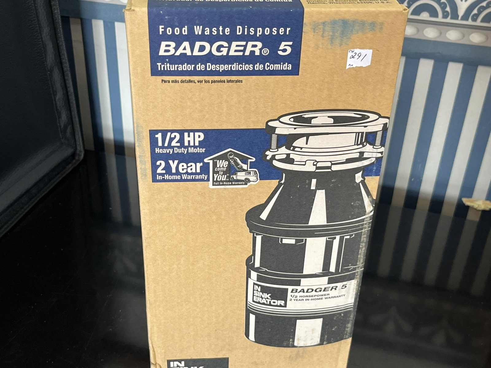 Garbage Disposal: 1/2hp Badger 5, Garbage Disposal (new in box)