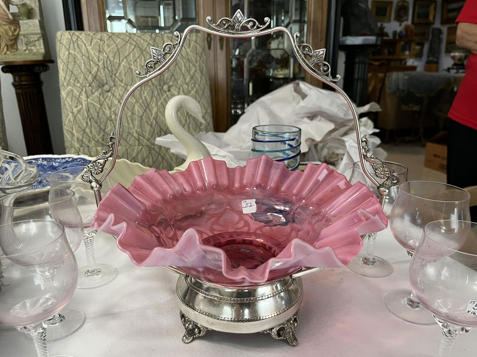 Pinkist Cranberry Bridal Basket (1 of 3)