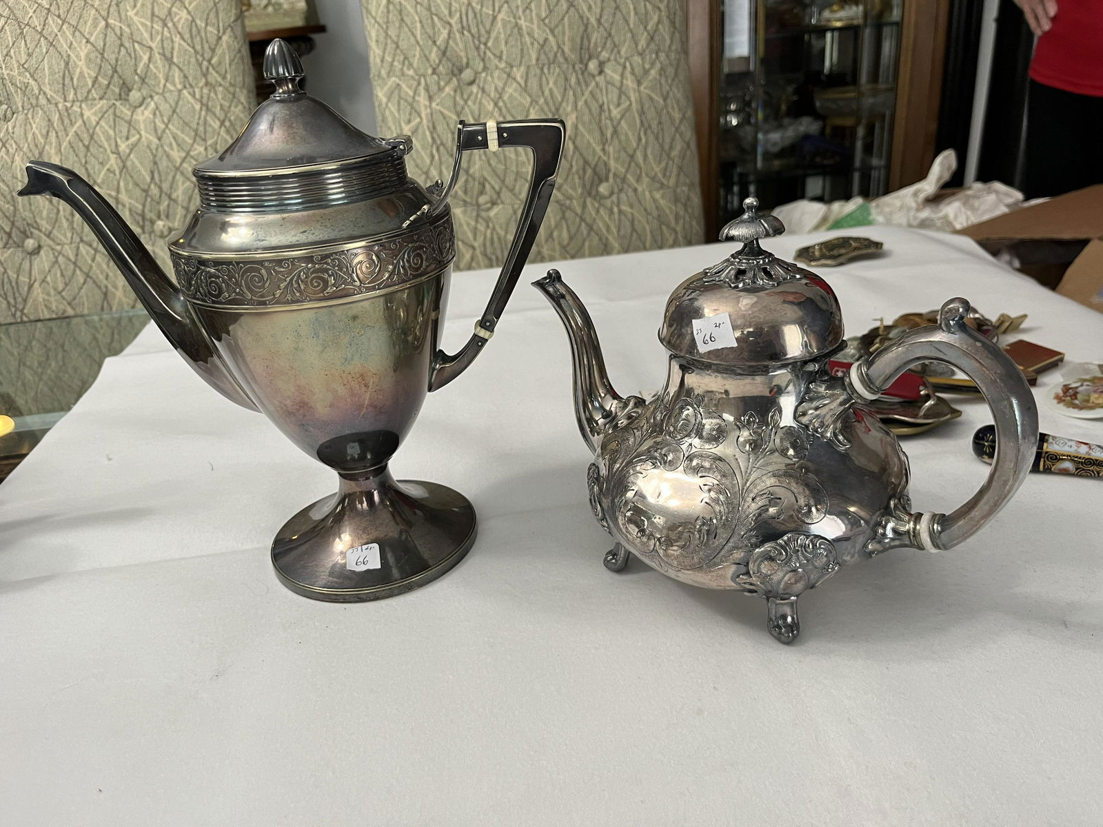 2-Sivler Tea Pots (1 of 4)