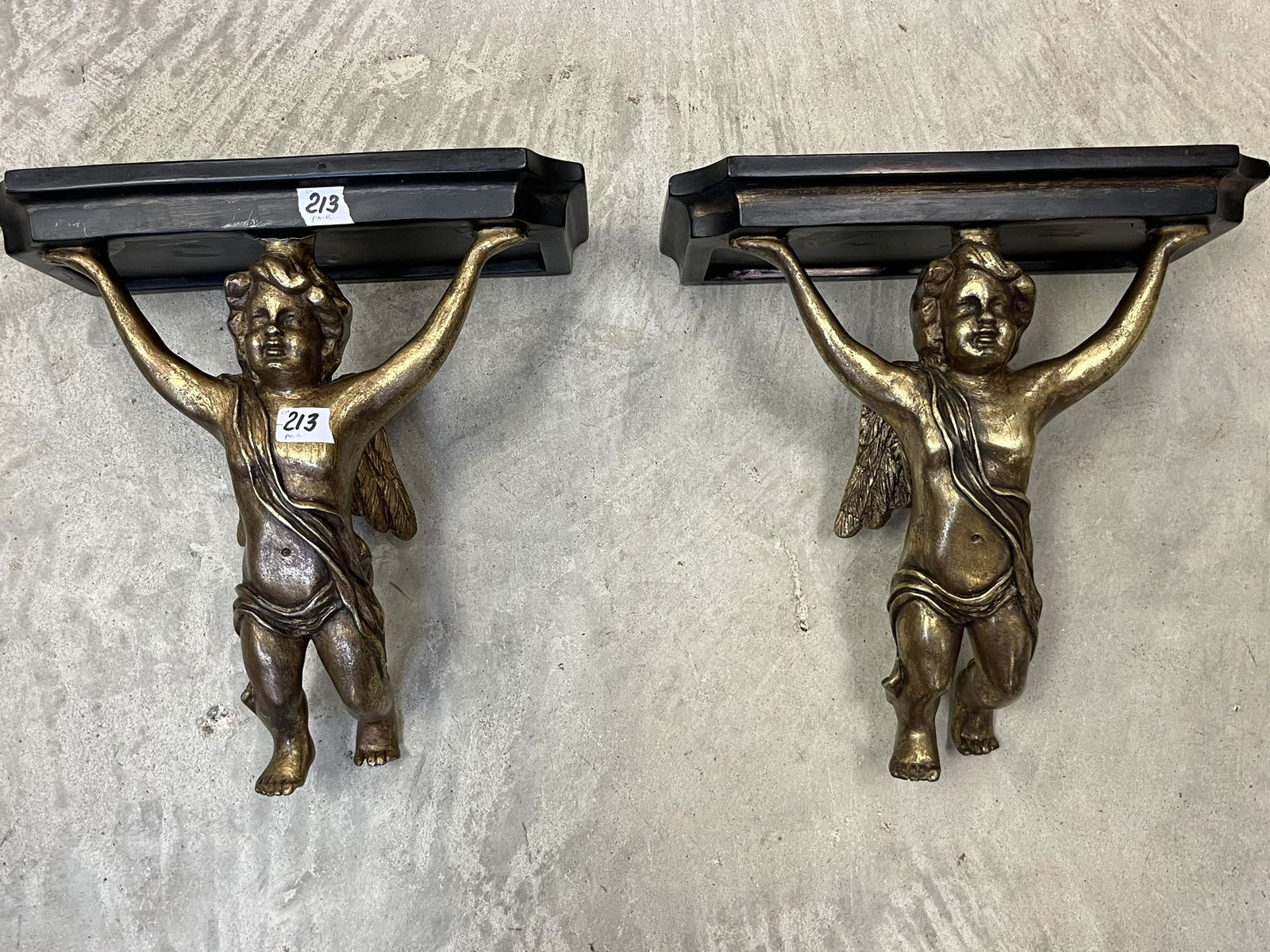 Pair French Angle Wall Sconces (1 of 4)
