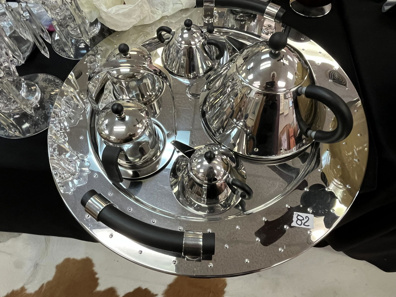 Deco Chrome Tea Set (1 of 3)