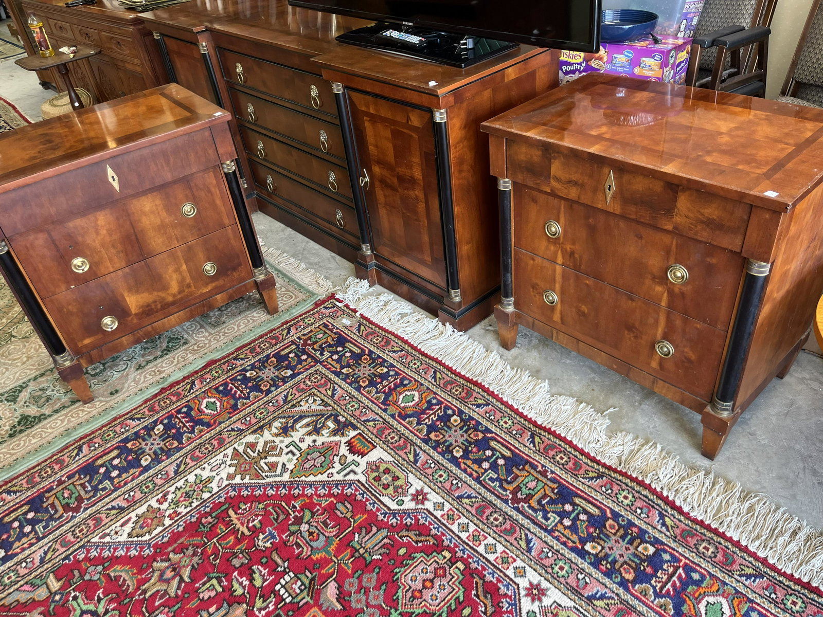 Empire Style Pair Nightstands: Pair Century Furn. Co. Nightstands