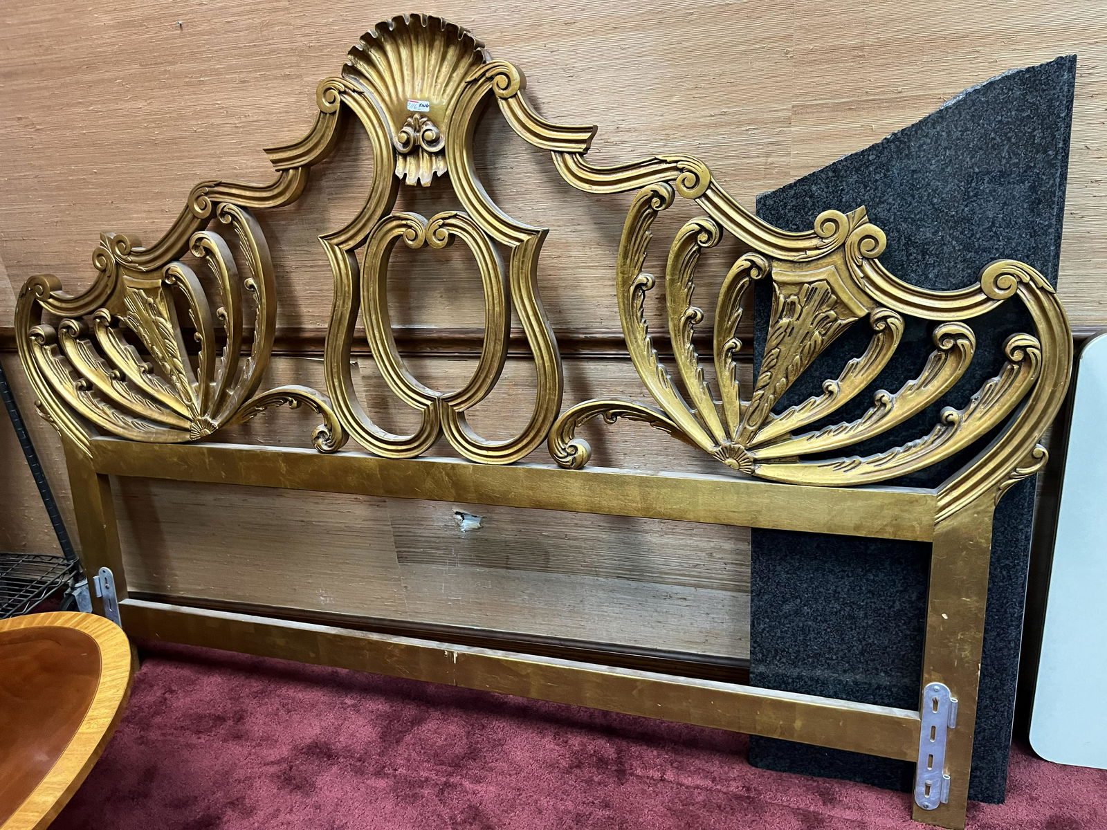 Headboard Gold King: King Size Gilt Italian Headboard, 57x86