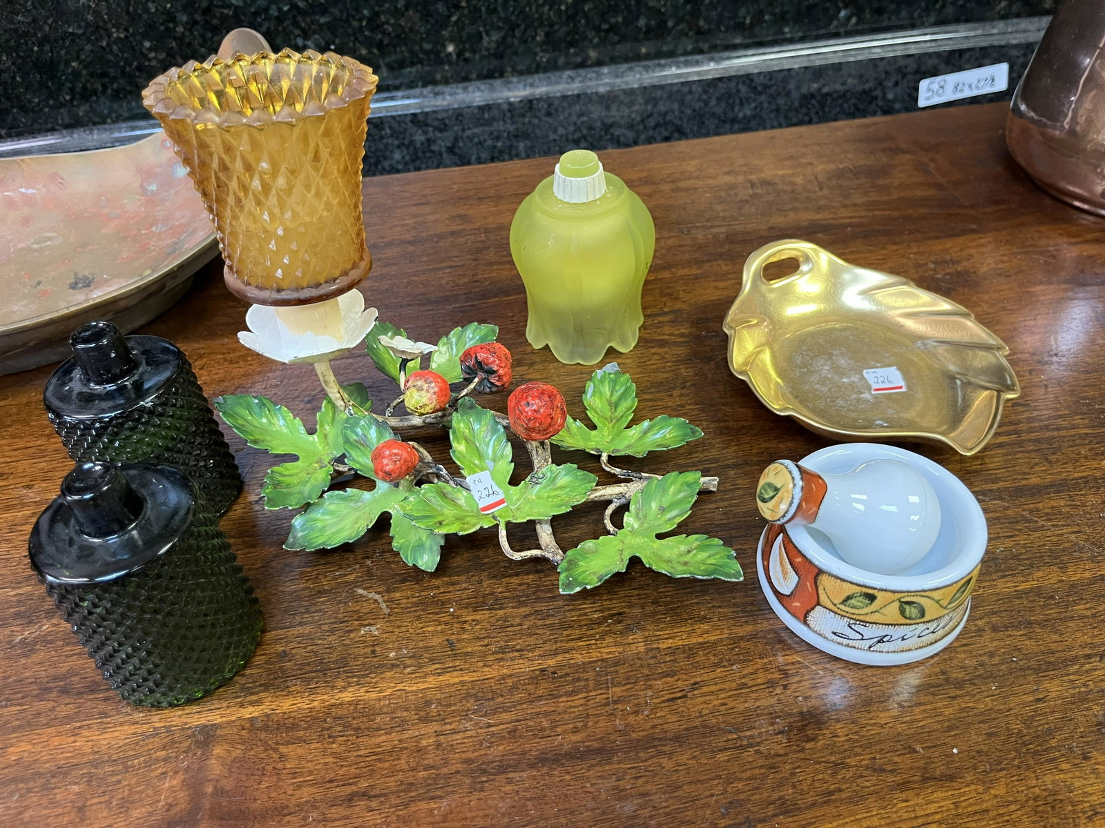 Box Lot, Floral Candle Holder plus more: Box Lot, (Handpainted Floral Candle Holder plus more items)