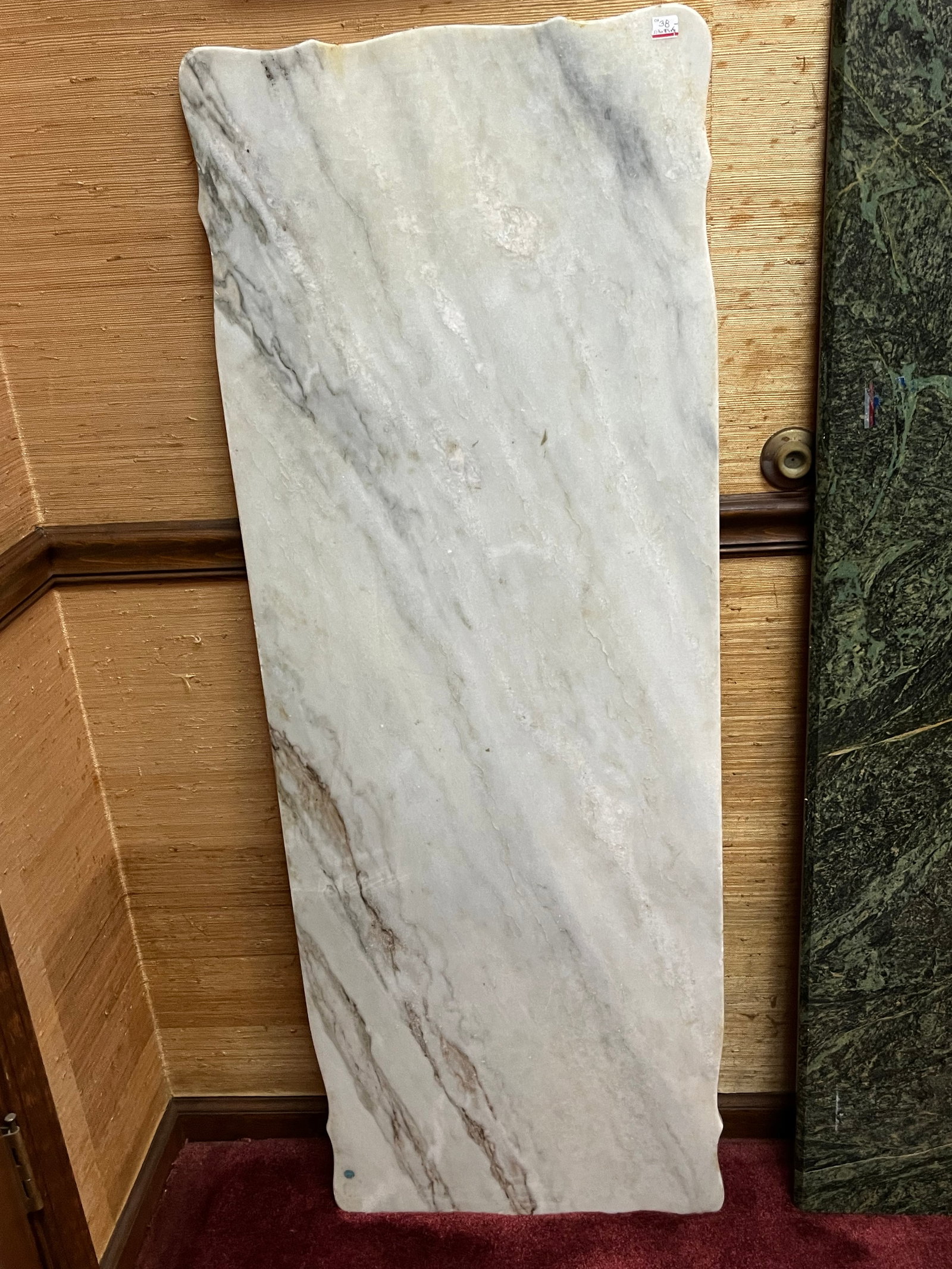 White Marble, 51x18: Vintage White Marble, 51 1/2x18 1/2x5/8