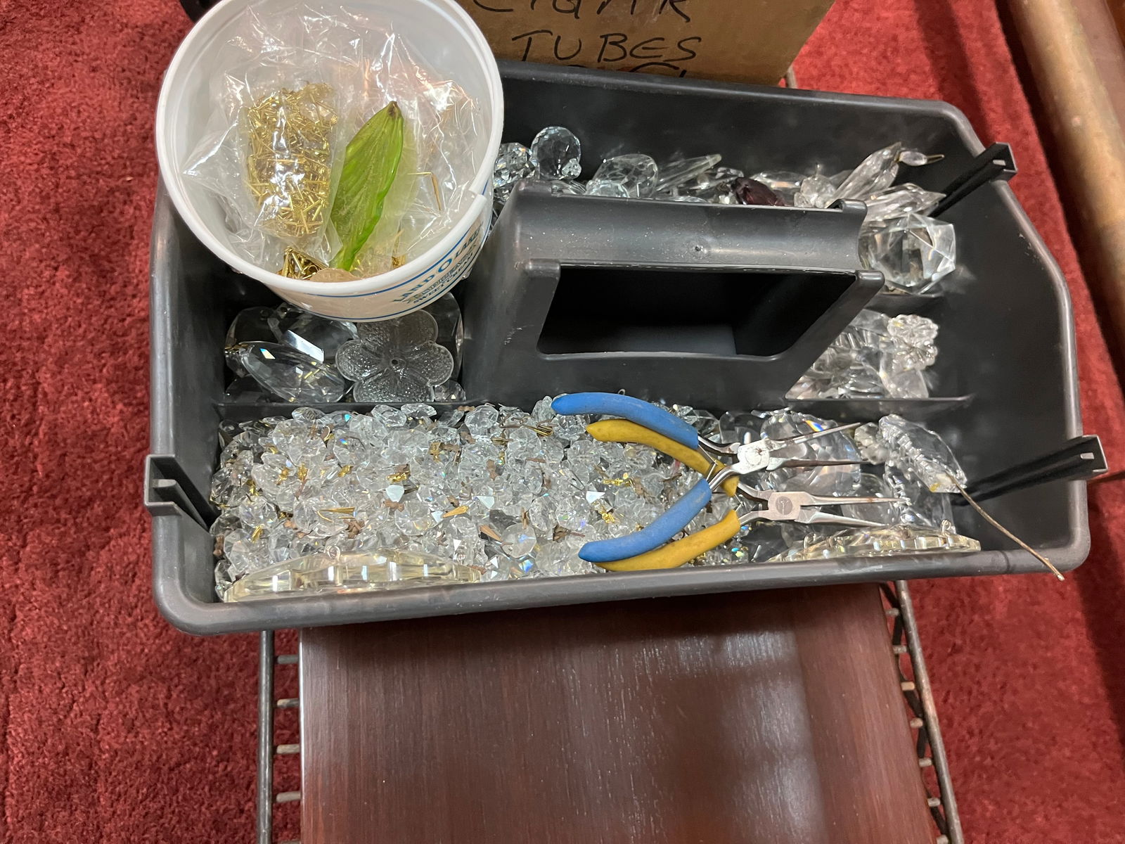 Grey Plastic Tray of Crystal (1 of 7)