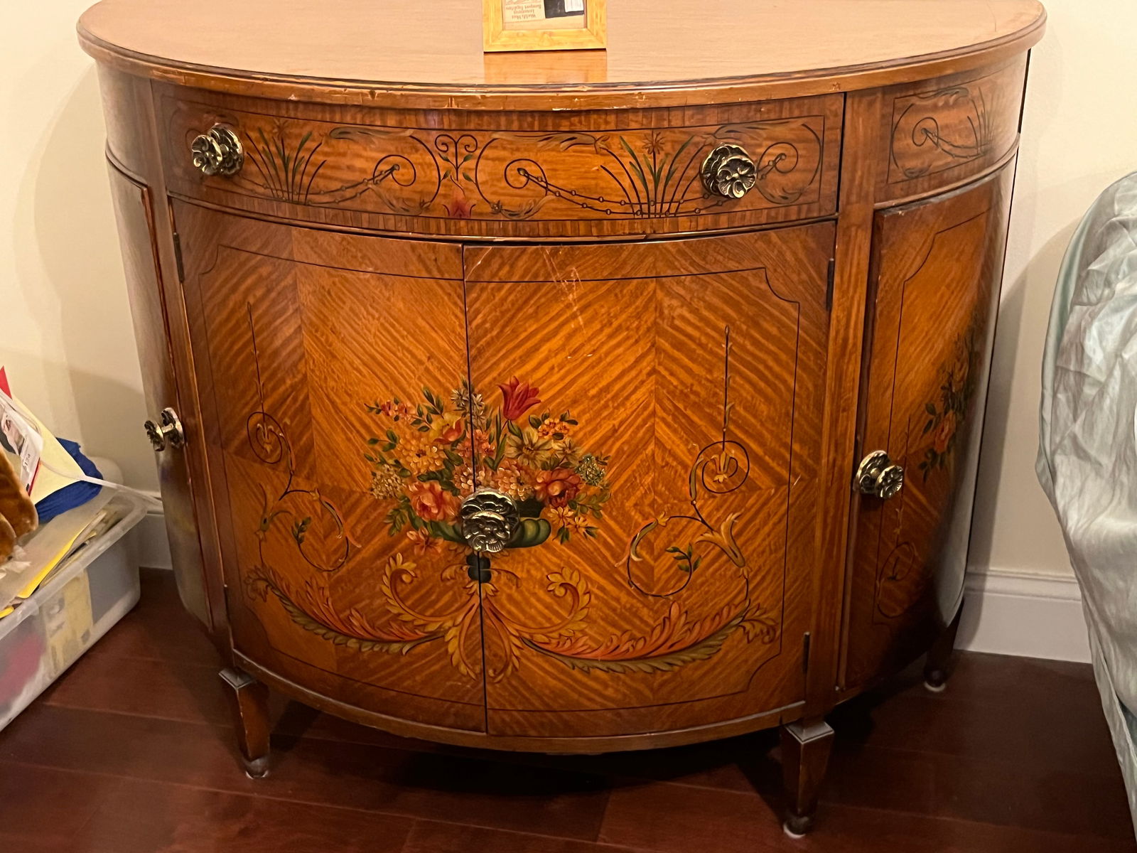 Demilune Dresser from The St.George Hotel, NY: Antique Custom Built Demilune Commode, came from the St. George Hotel of NY (1885-1930) Built. by Butler Furn.