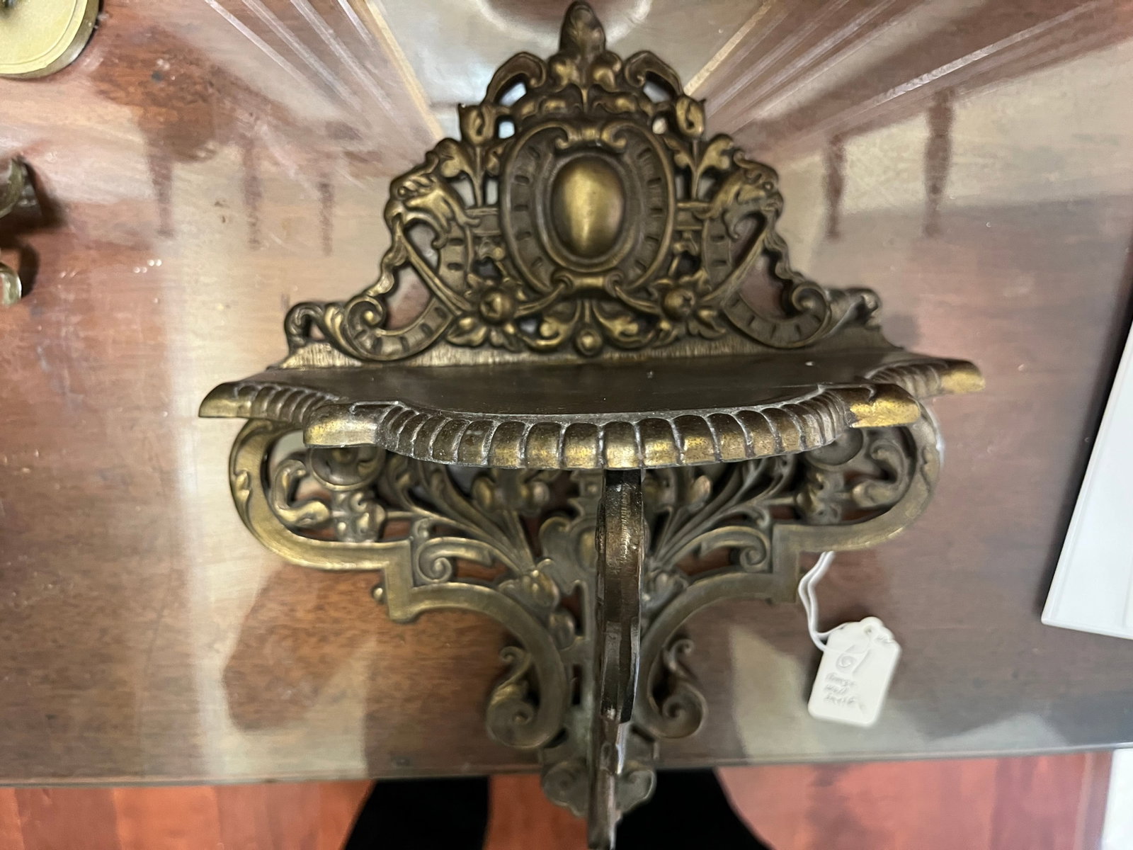 Bronze Wall Shelf: Bronze Wall Shelf, 12"h x 10"w x 5x5"d