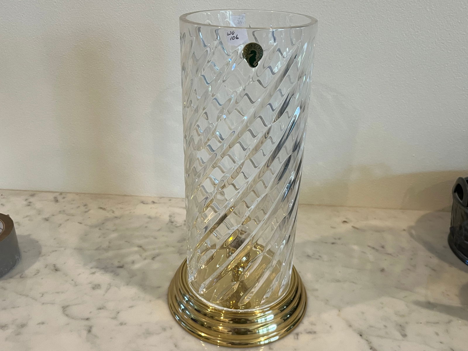 Waterford 13"h Hurricane Lamp (1 of 2)