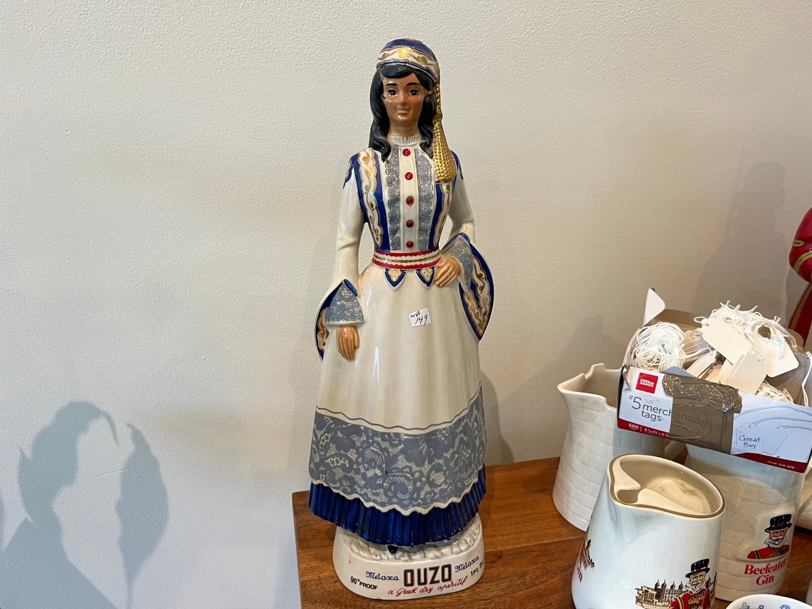 Ouzo Decanter: VINTAGE GREEK METAXA OUZO DECANTER 18"h Decanter, made in Italy
