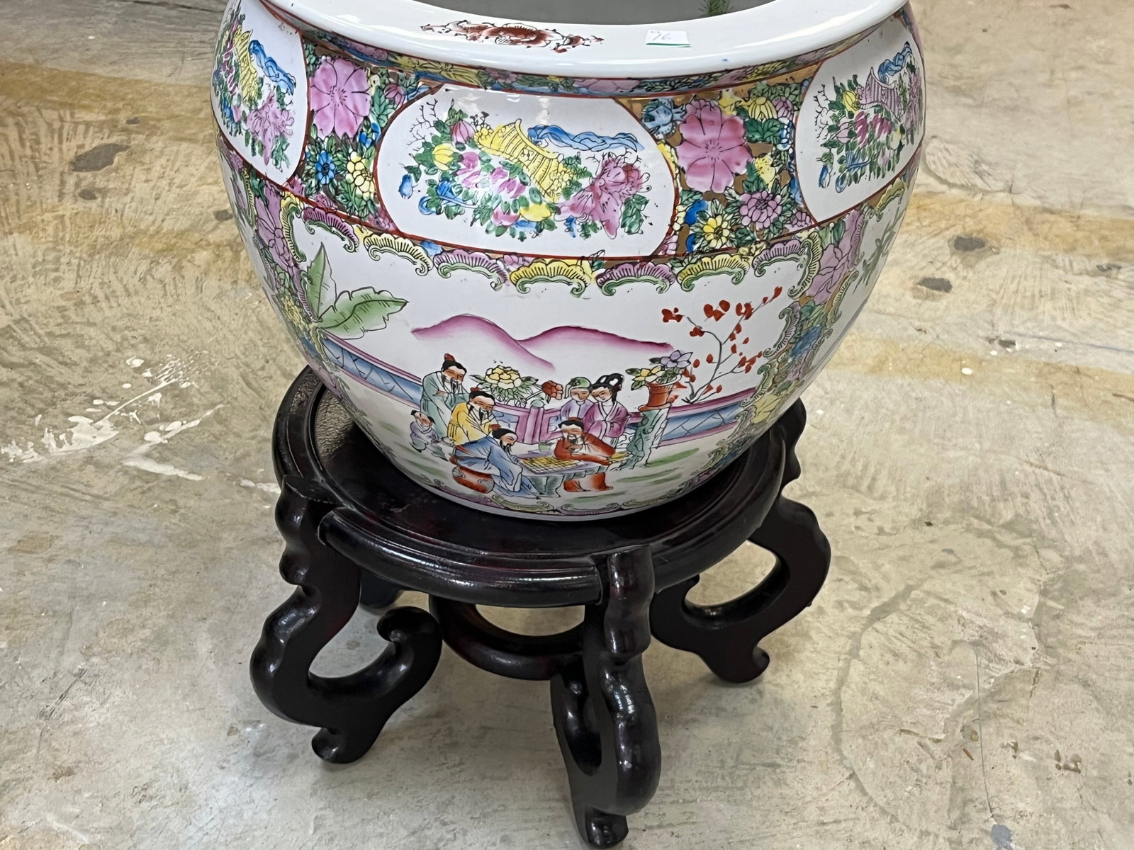 Japanese Fish Bowl on Stand: Japanese Fish Bowl on Teak Stand