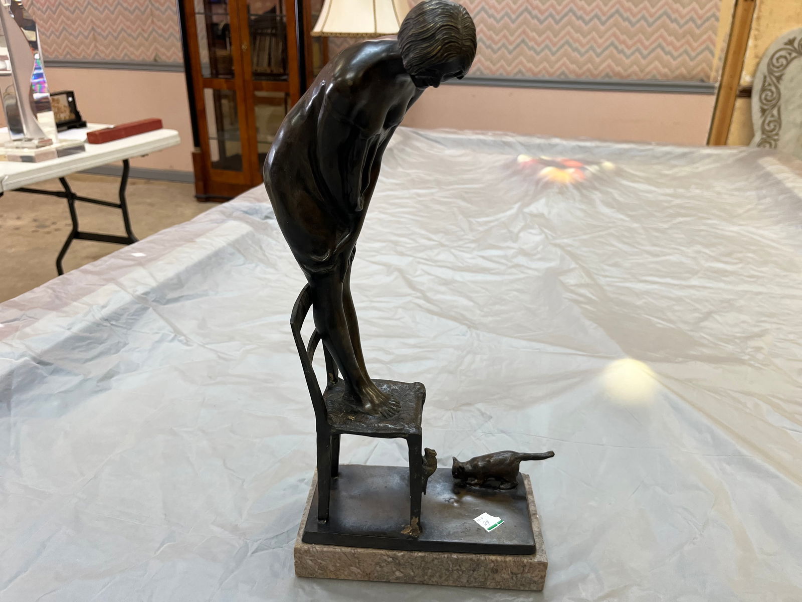 Bronze, Lady Standing on Chair (1 of 6)