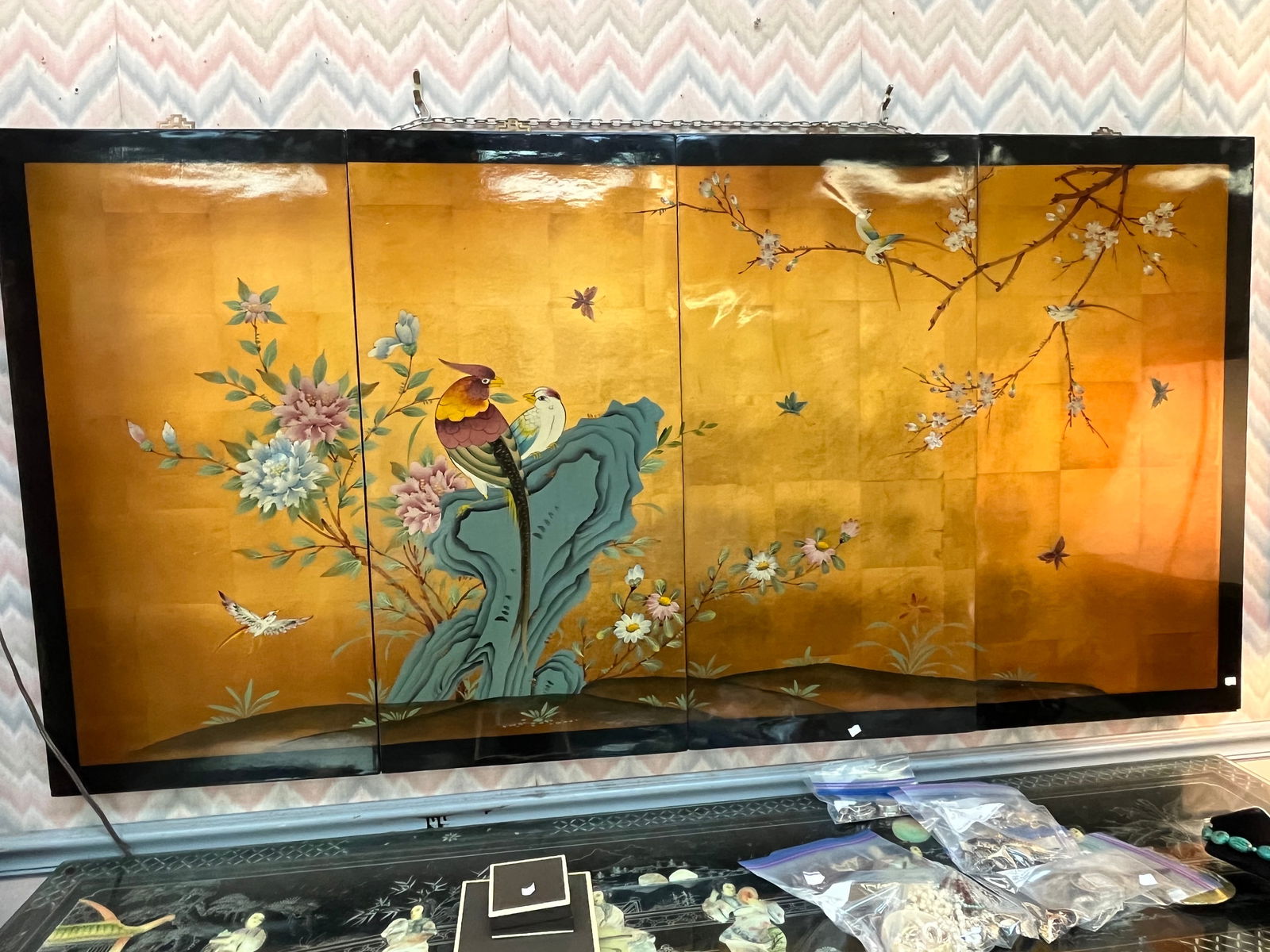 Japanese 4-Panel Wall Plaques (1 of 3)