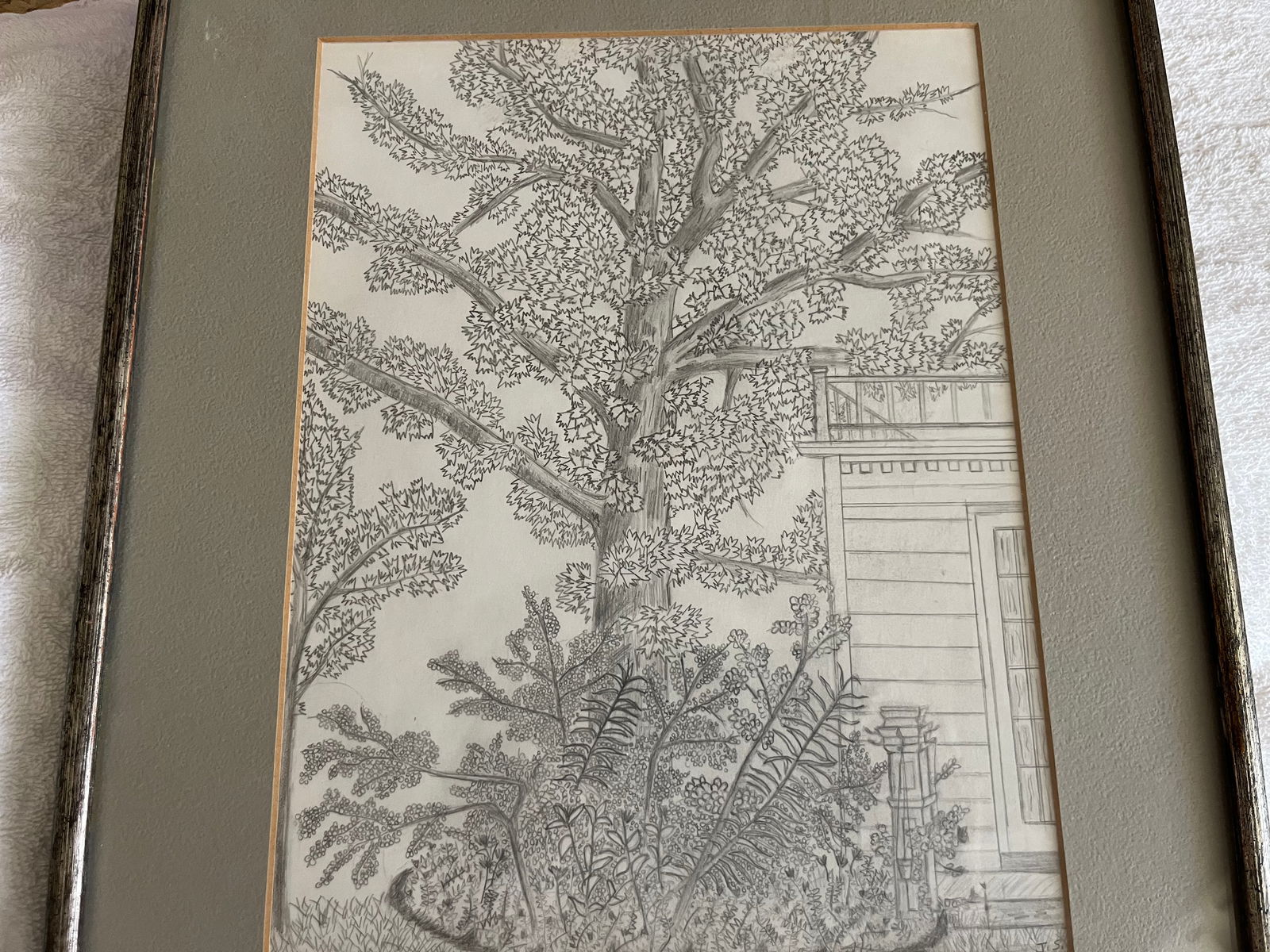 Pencil Etching 'Tree' 10 3/4x8 1/2 (1 of 3)
