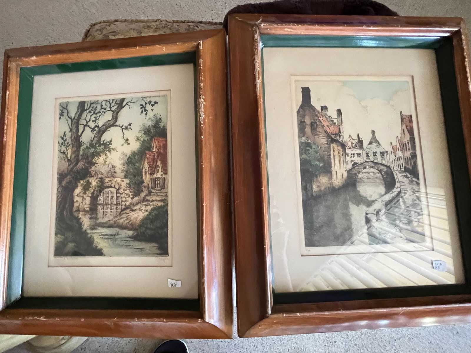 2-Prints 'Canal' 8x6: 2-Prints. 'Canal signed Boyer 8 1/2x6 1/4 & ' & 'Canal' signed 8 1/2x6