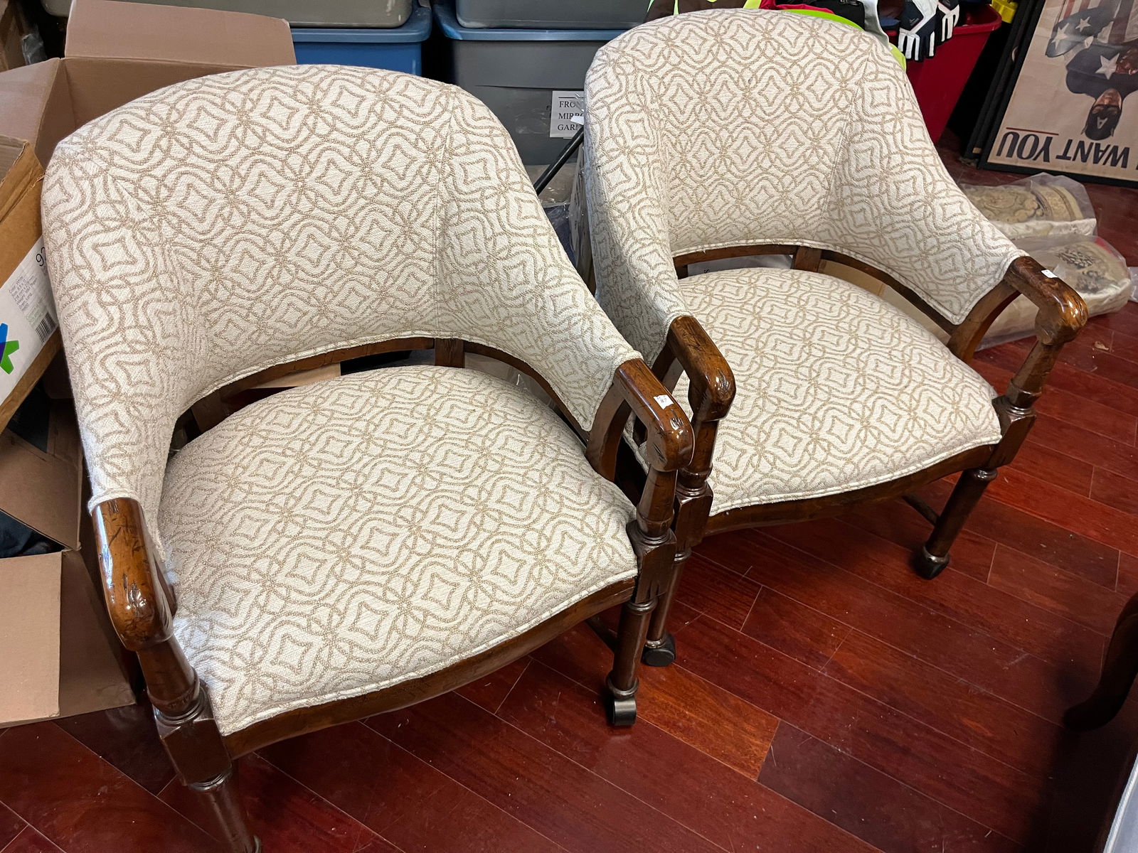 2-Rollaround Arm Chairs (1 of 3)