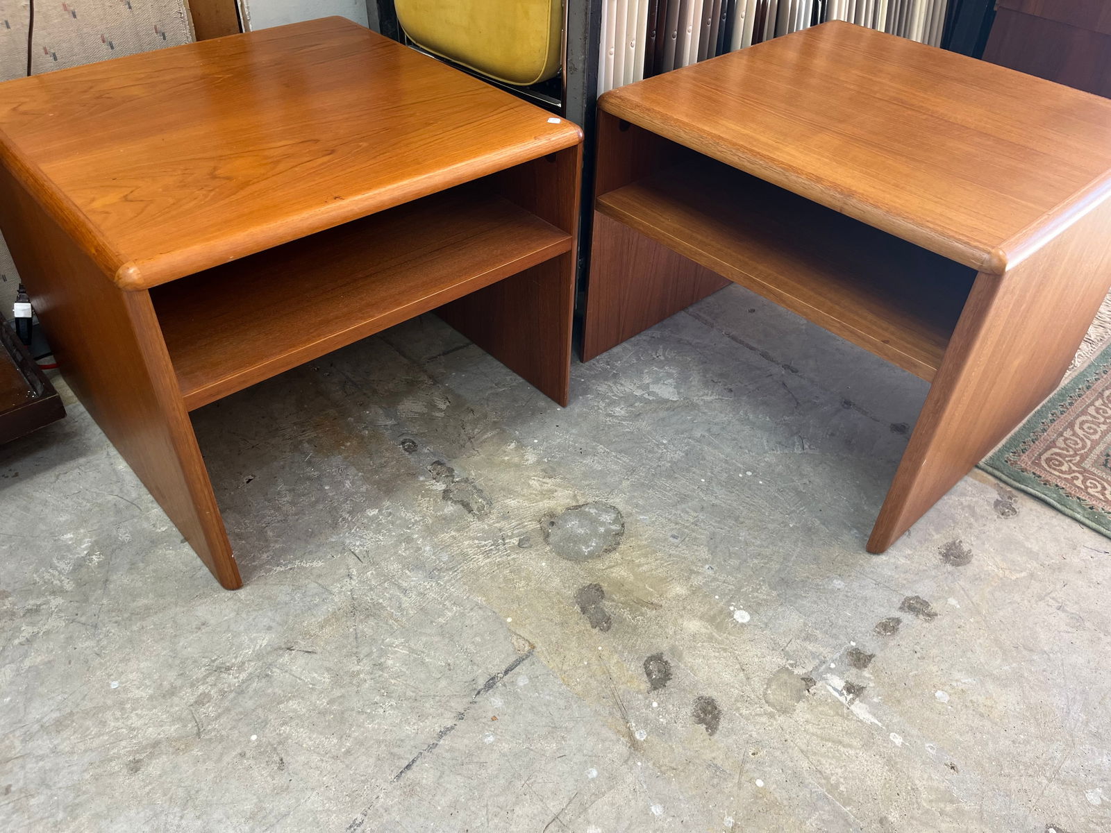 Pair Danish Cherrywood End Tables (1 of 5)