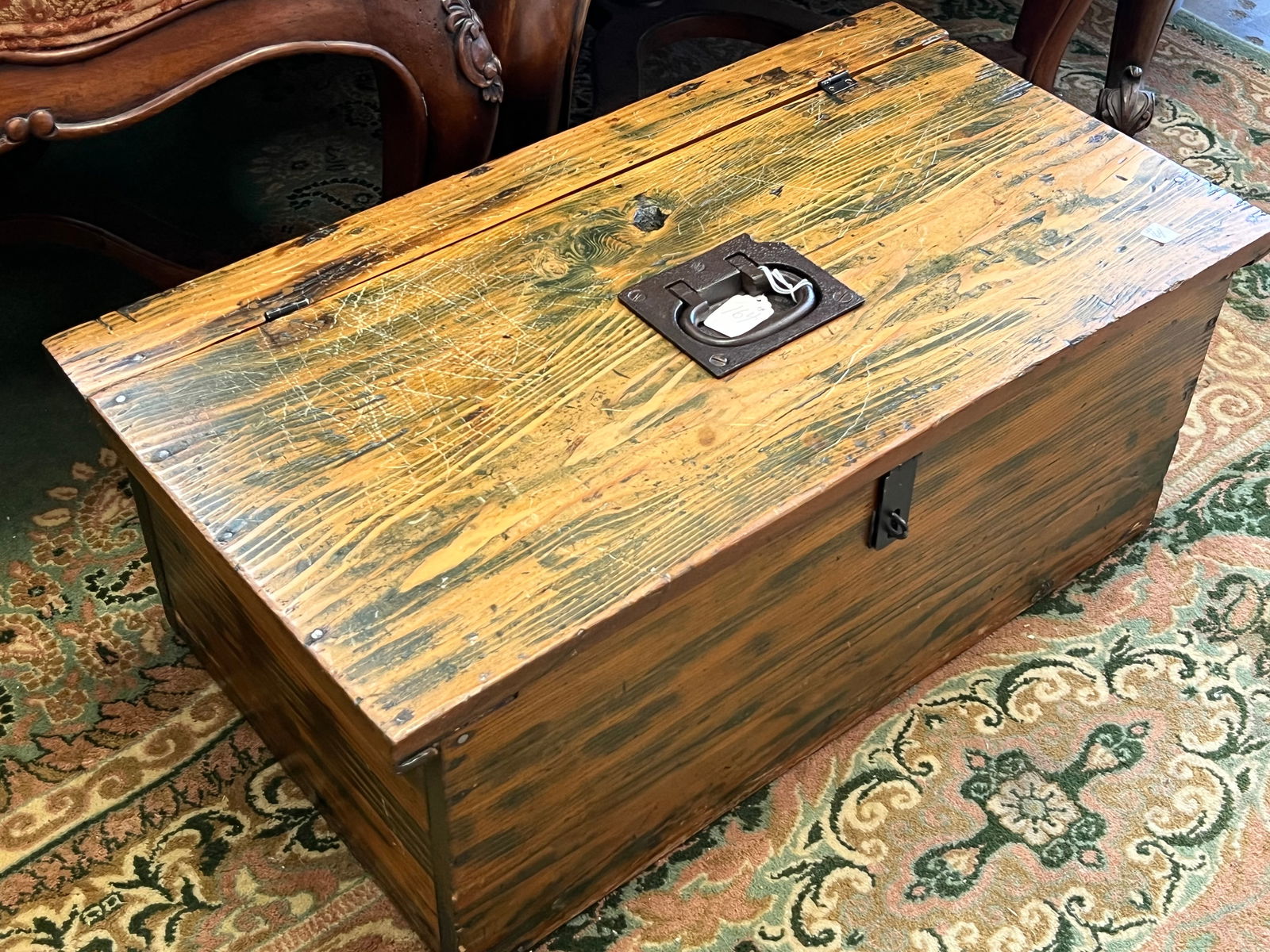 Vintage Storage Box, Cast Iron Handle (1 of 6)